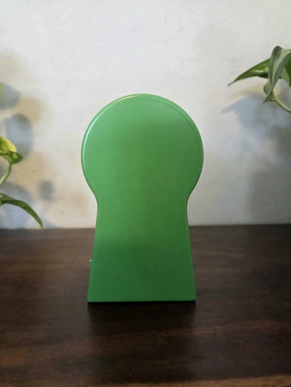Vintage Ikea PS1995 Green Keyhole Table Clock 90s Tested Works